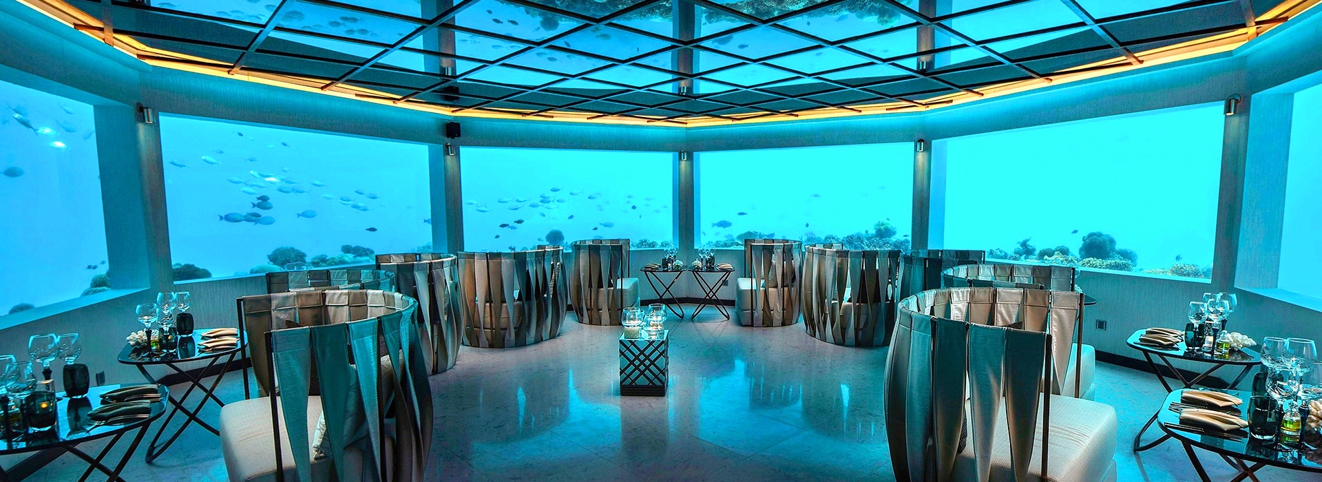 Underwater restaurant Maldives
