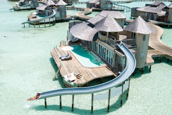 Maldives Villa with Slide - Maldives overwater bungalow with slide